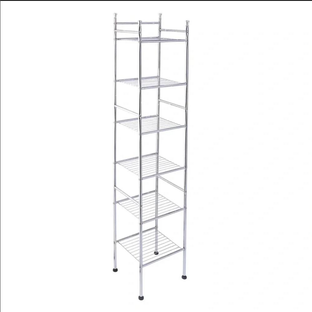 🎁 new - 6 Tier Chrome Bathroom Storage Shelving